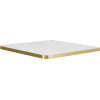 Tablero de mesa Interior PEROLS, laminado con borde dorado efecto mármol