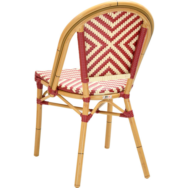 Stapelbarer Bernay Bistro-Stuhl: eine ideale Wahl für Ihre Terrassen.