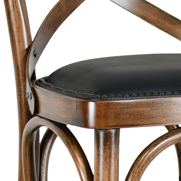Hocker CROZET-G Buche gebogenes Holz