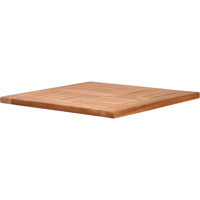 Plateau De Service Bois De Teck Massif VidaXL 60x60 Cm - Plateau Table Café Petit-Déjeuner