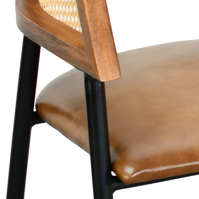 Stalen leren fauteuil MOIRON