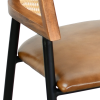 Stalen leren fauteuil MOIRON