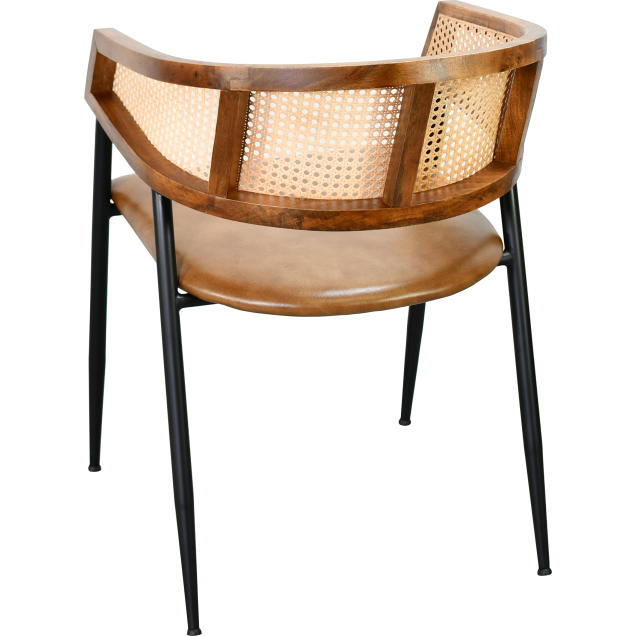 Stalen leren fauteuil MOIRON