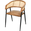 Stalen leren fauteuil MOIRON