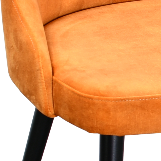 BALIZAC Indoor Restaurant Chair, Beech with Velvet Upholstery