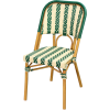 Sedia da giardino Arzano in alluminio, rattan e nylon, verde e beige
