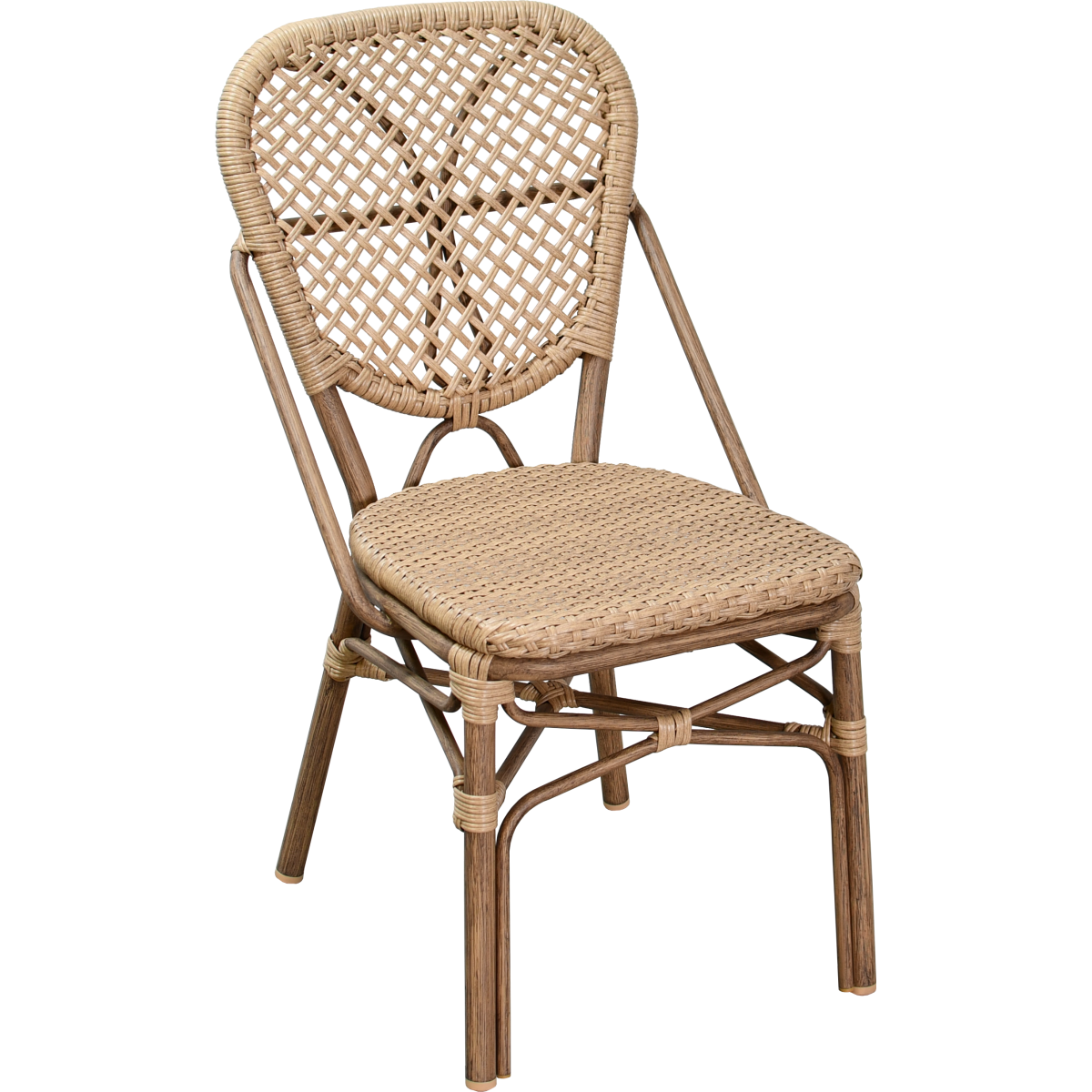 Silla BEGLES ratán aluminio tejido nylon