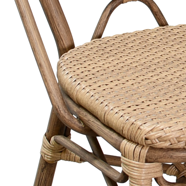Silla BEGLES ratán aluminio tejido nylon