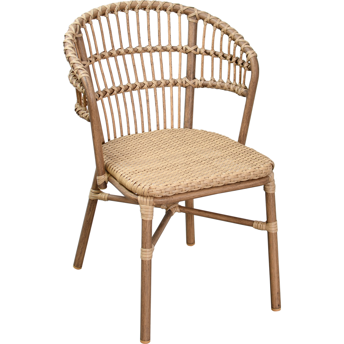 Silla FRIZON de mimbre de aluminio y nailon