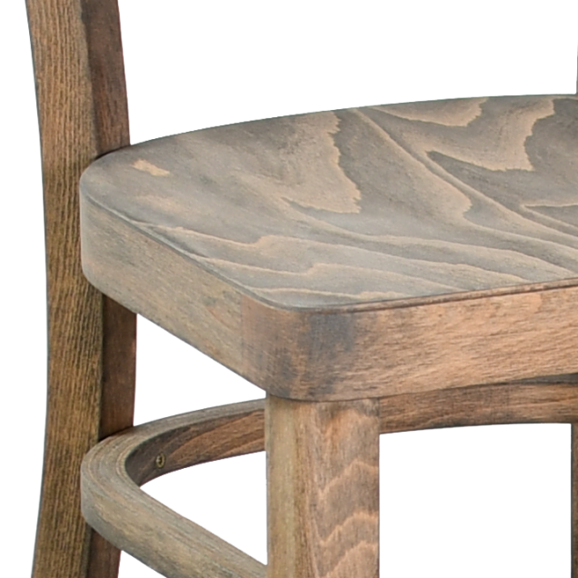 Sedia BELIS in rovere massiccio, imbottita