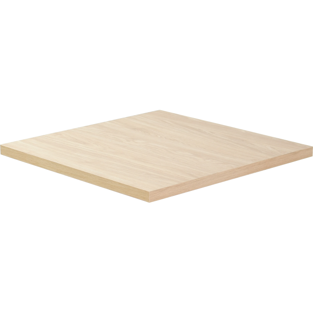 Piano per tavolo LUZENAC melamina con bordi in legno ABS
