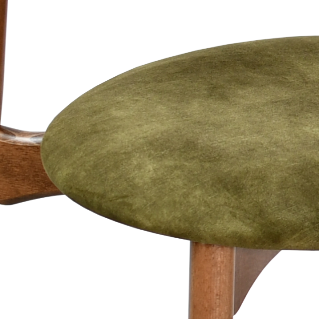 Silla de restaurante NOIRON de madera y terciopelo, apilable