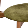Silla de restaurante NOIRON de madera y terciopelo, apilable