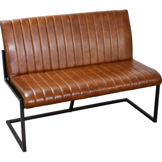 Banquette de restaurant FAVARS-120 acier cuir 120 cm
