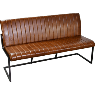Banquette de restaurant FAVARS-160 acier cuir 160 cm