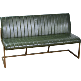 Banquette de restaurant FAVARS-160 acier cuir 160 cm