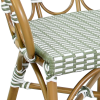 Poltrona da terrazza in stile bistrot BIZANET in alluminio e rattan