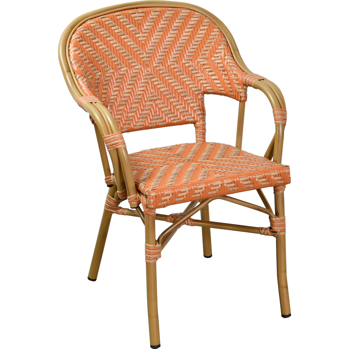 Poltrona TERVILLE in rattan alluminio con trama in nylon