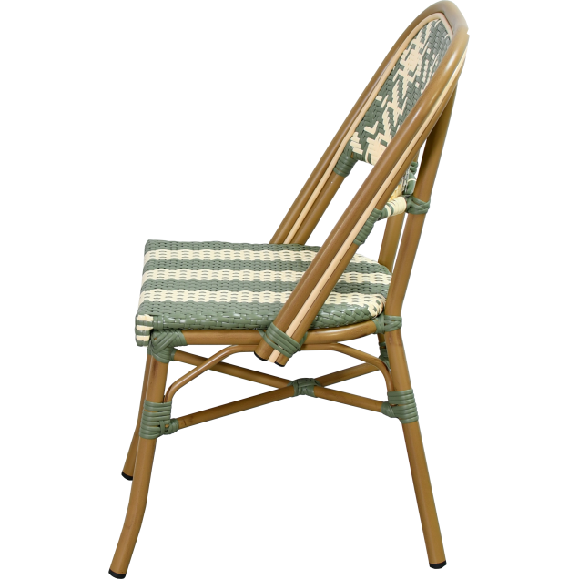 VANVILLE sedia da terrazza in rattan alluminio e nylon