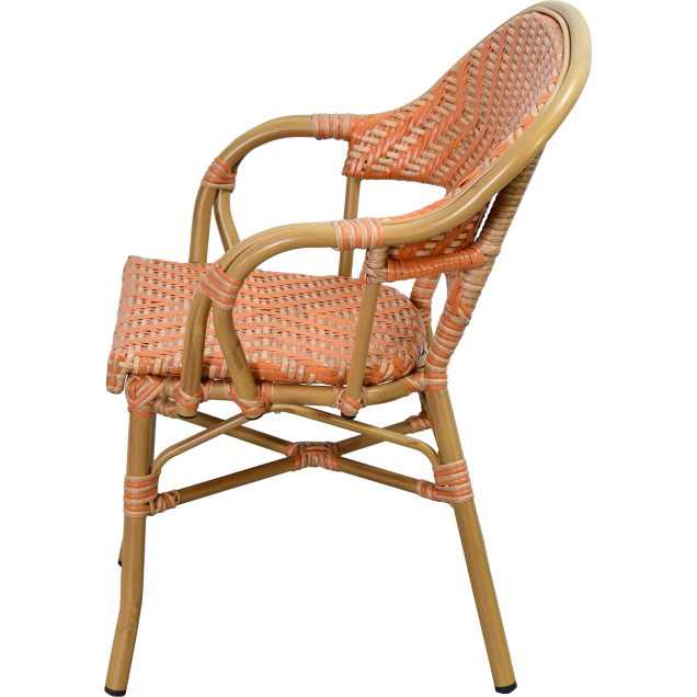TERVILLE aluminium rotan fauteuil met nylon vlechtwerk