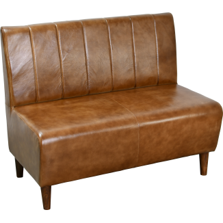 Banquette restaurant WOIREL bois cuir noir bistrot
