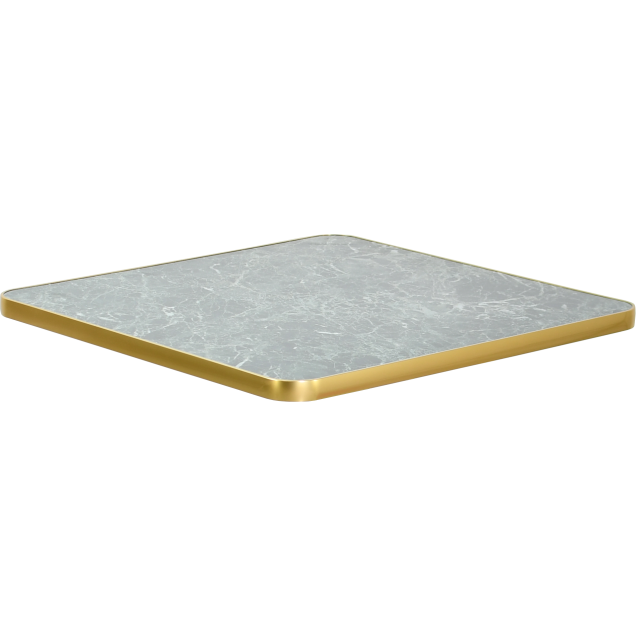 tafelblad  lOZZI compact HPL marmer aluminium frame