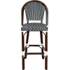 Hocker CHATILLON Aluminium Rattan Nylon-Geflecht