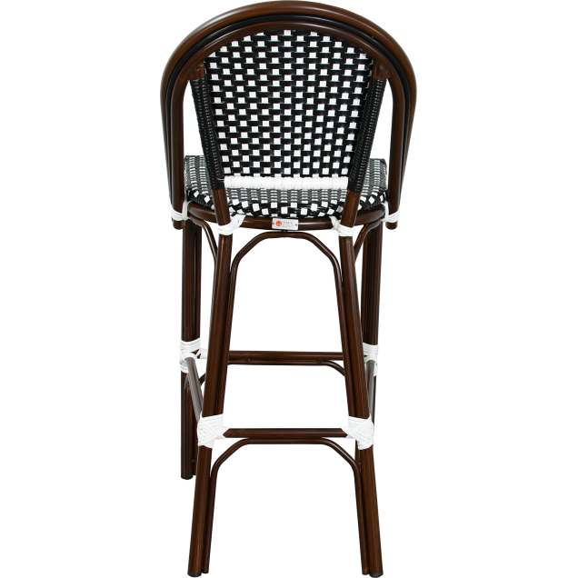Hocker CHATILLON Aluminium Rattan Nylon-Geflecht