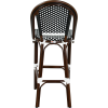 Tabouret CHATILLON aluminium rotin tressage nylon 