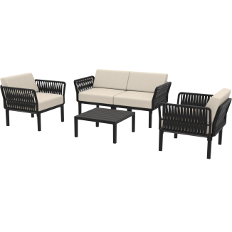 PORTOFINO polypropylene straight lounge set SIESTA