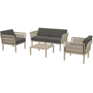 PORTOFINO polypropylene straight lounge set SIESTA