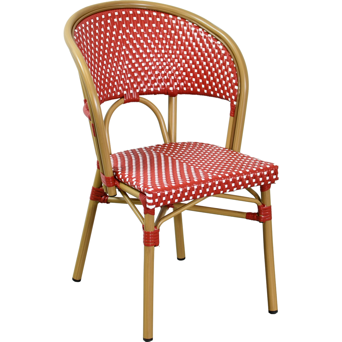 BERJOU Aluminum Rattan Restaurant Patio Chair