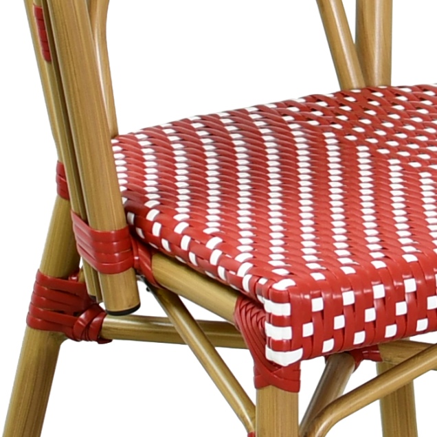 BERJOU Aluminum Rattan Restaurant Patio Chair