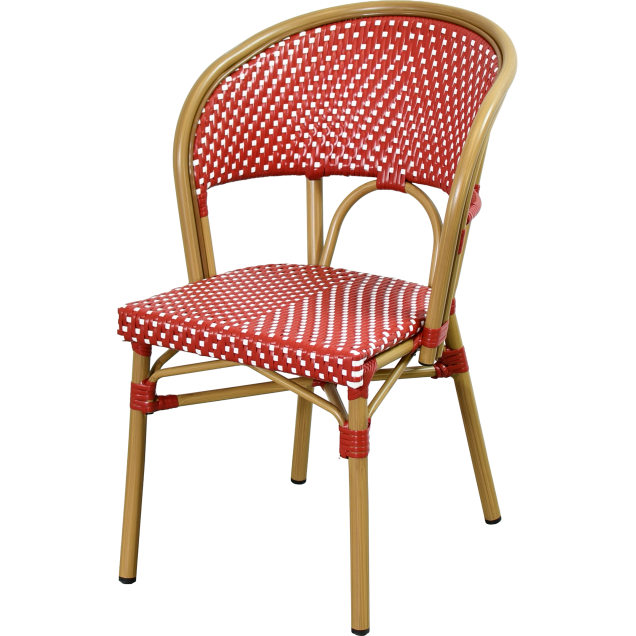 BERJOU Aluminum Rattan Restaurant Patio Chair