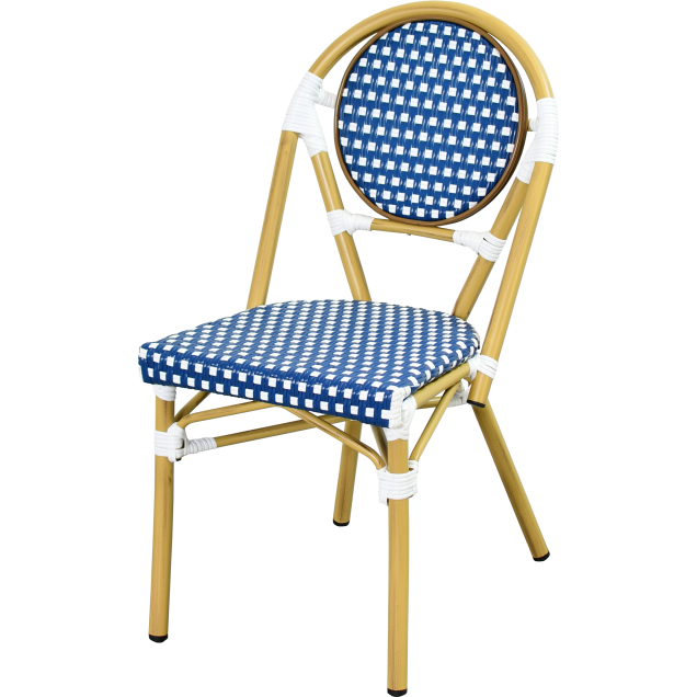 Sedia da giardino EPARCY in alluminio e rattan, compatta