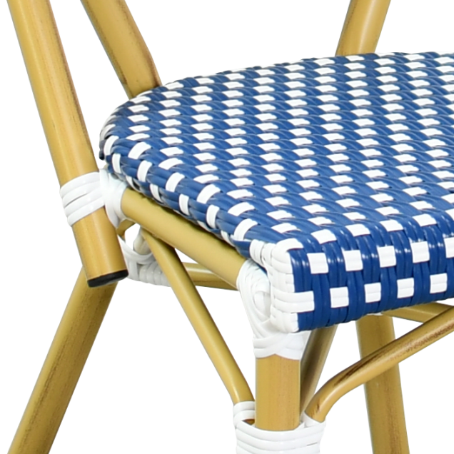 EPARCY Terrassenstuhl aus Aluminium und Rattan, kompakt