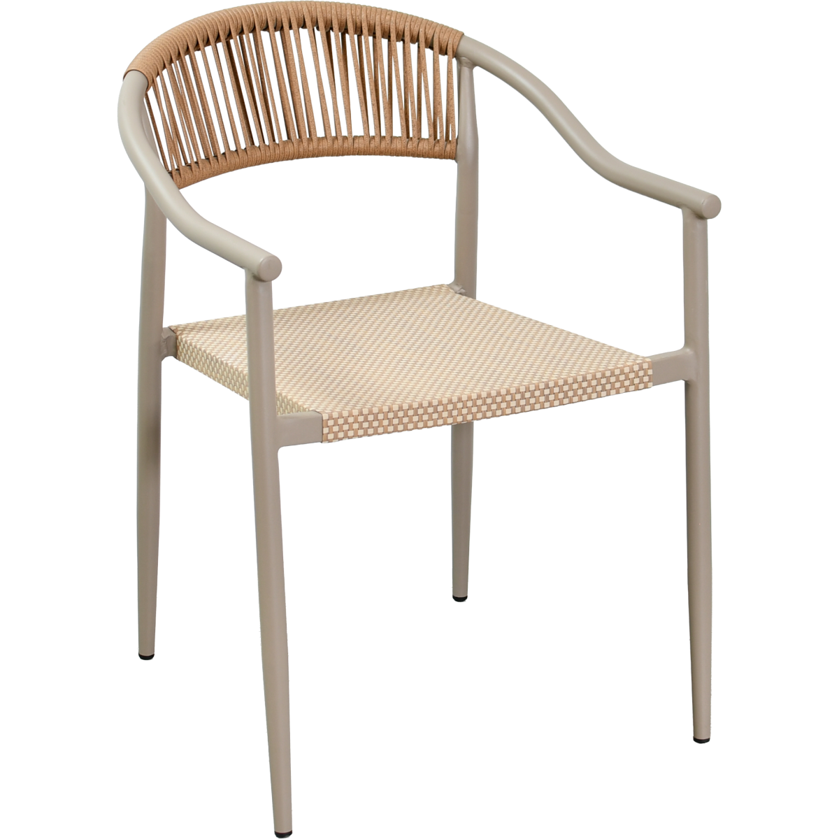 Sillón de exterior para restaurante CREPOL de aluminio y textilene