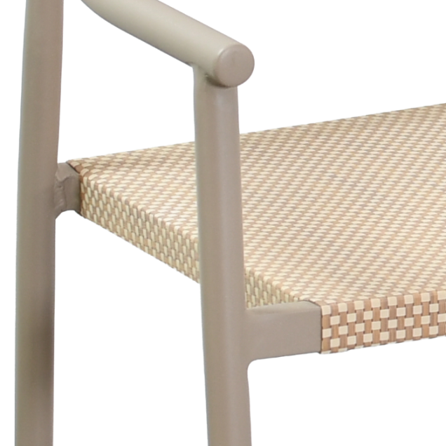 Sillón de exterior para restaurante CREPOL de aluminio y textilene
