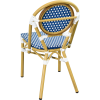 Sedia da giardino EPARCY in alluminio e rattan, compatta