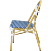 Sedia da giardino EPARCY in alluminio e rattan, compatta