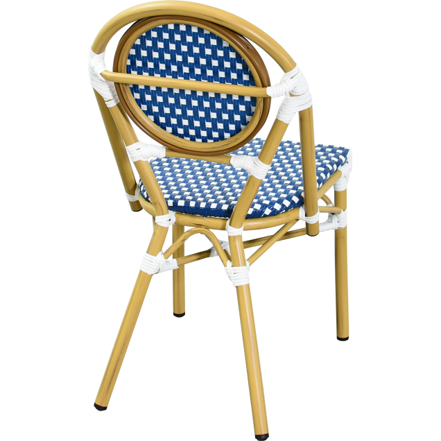 Sedia da giardino EPARCY in alluminio e rattan, compatta