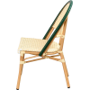 Silla de bar AUSSAC de aluminio, ratán y trenzado de nailon