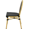 ROUBIA Aluminum and Rattan Terrace Bistro Chair with Medallion