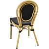 ROUBIA Aluminum and Rattan Terrace Bistro Chair with Medallion