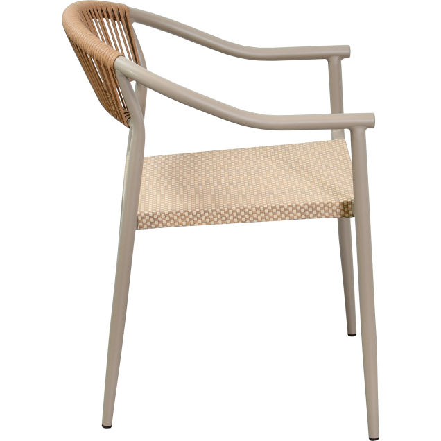 Sillón de exterior para restaurante CREPOL de aluminio y textilene