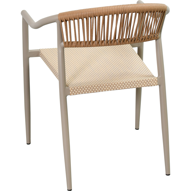 Sillón de exterior para restaurante CREPOL de aluminio y textilene