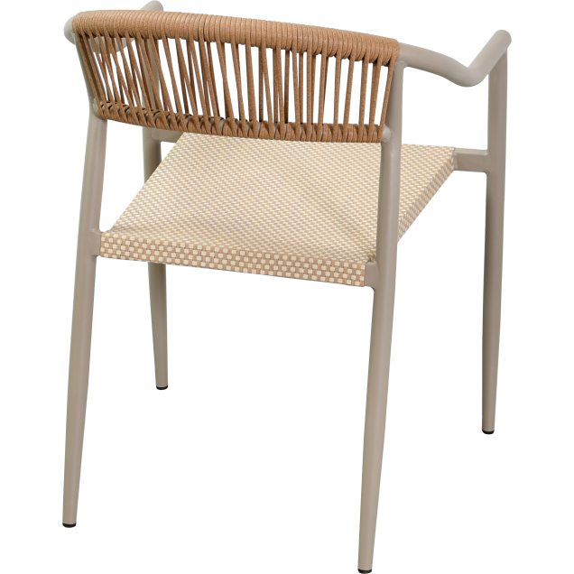 Sillón de exterior para restaurante CREPOL de aluminio y textilene