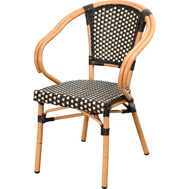 Poltrona ROGUES alluminio rattan nylon intrecciato