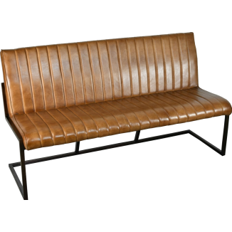 Banquette de restaurant FAVARS-160 acier cuir 160 cm
