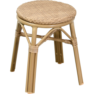 Sgabello BACOURT in alluminio, in nylon, in vimini